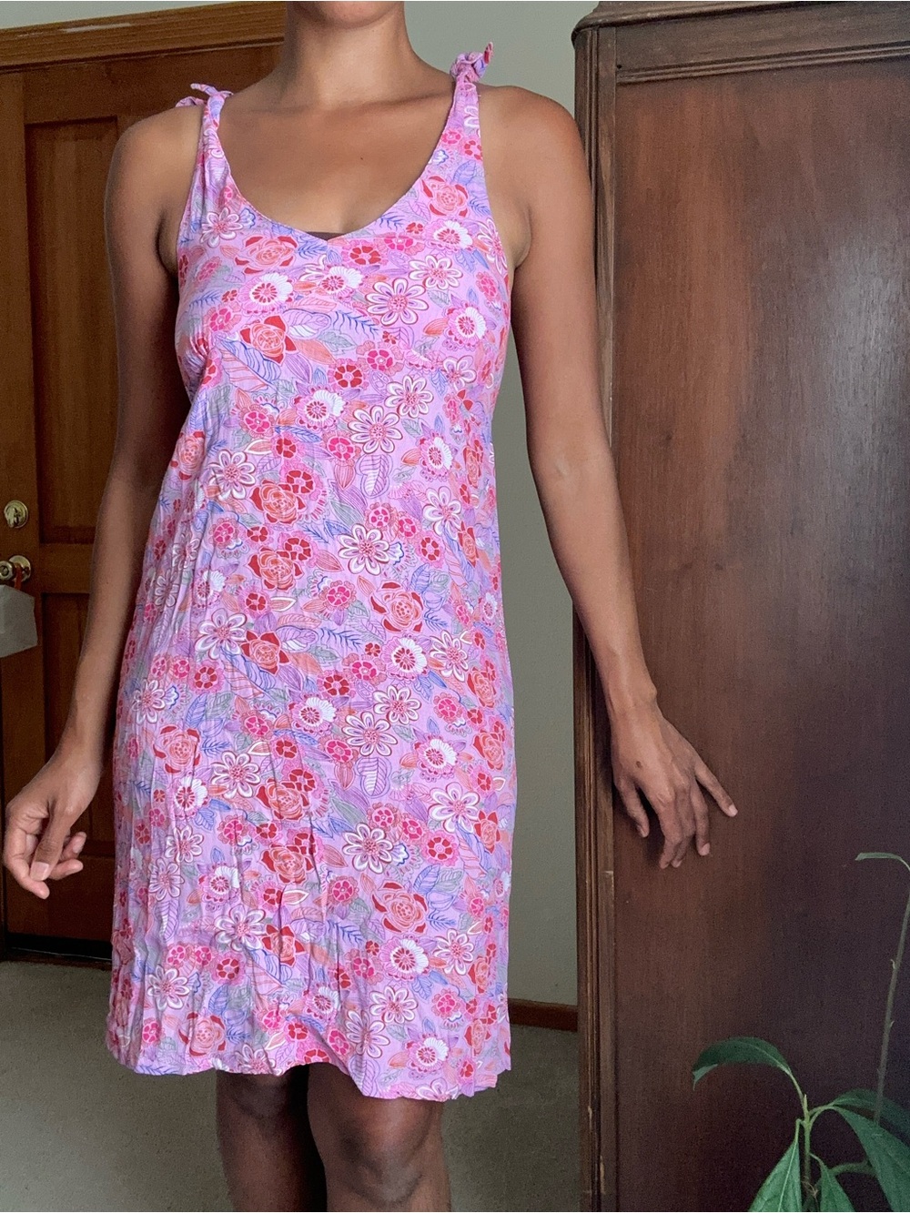 Women’s Pink Floral Maternity Dress